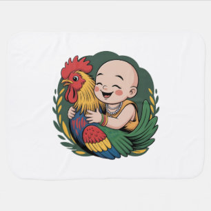 Baby Blanket   Chloe Baby Hugs The Rooster