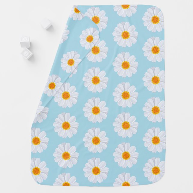 Baby Blanket-Daisies Stroller Blanket (In Situ)