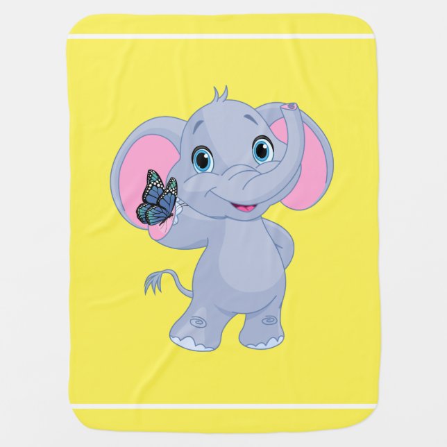 Baby Blanket-Elephant Baby Blanket (Front)
