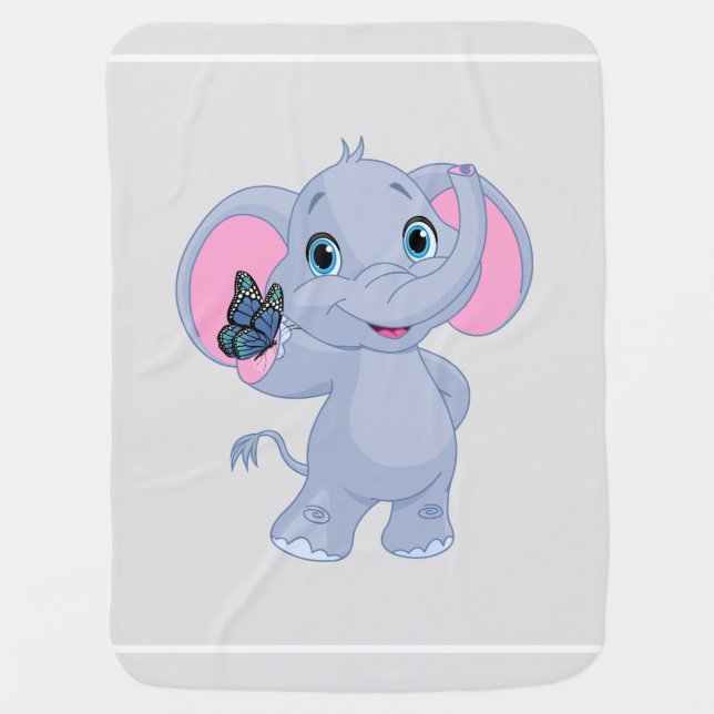 Baby Blanket-Elephant Baby Blanket (Front)