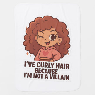 Baby blanket for curly haired baby girls