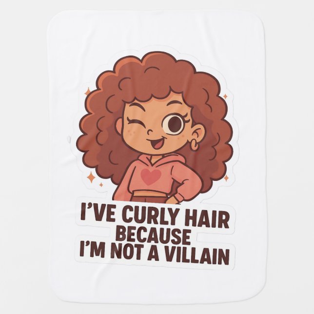Baby blanket for curly haired baby girls (Front)
