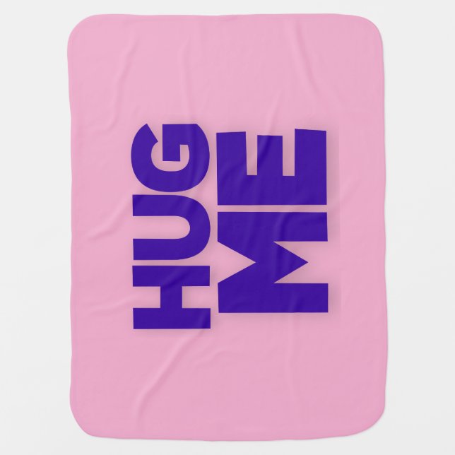 Baby Blanket For Girls Hug Me Purple  (Front)