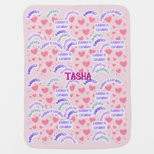 Baby Blanket funny cat  (Front)