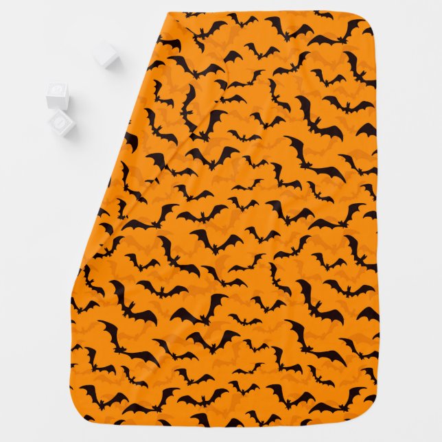 Baby Blanket-Halloween Bats Baby Blanket (In Situ)