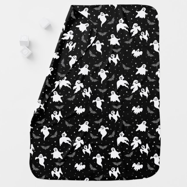 Baby Blanket-Halloween Ghost-Bats Blanket (In Situ)