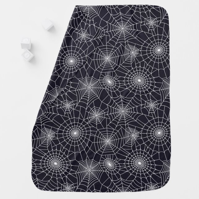 Baby Blanket-Halloween Spider Webs Baby Blanket (In Situ)