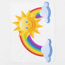 Baby Blanket - happy sun motive