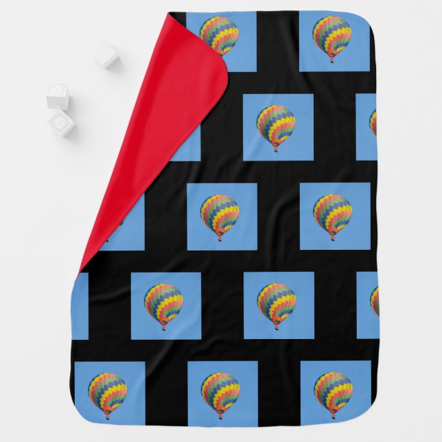 Baby Blanket 'Hot Air Balloon  Print' (In Situ)