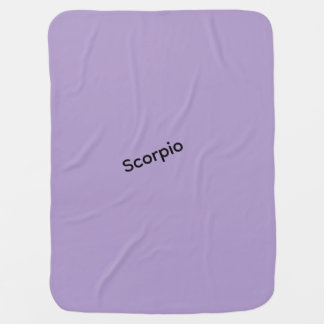 Baby Blanket in Lavender sign of Scorpio