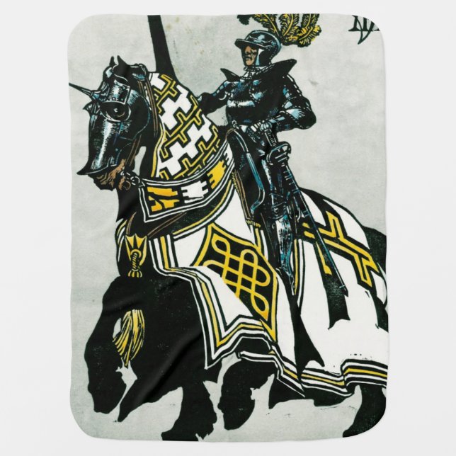 Baby Blanket Knight On Horseback (Front)