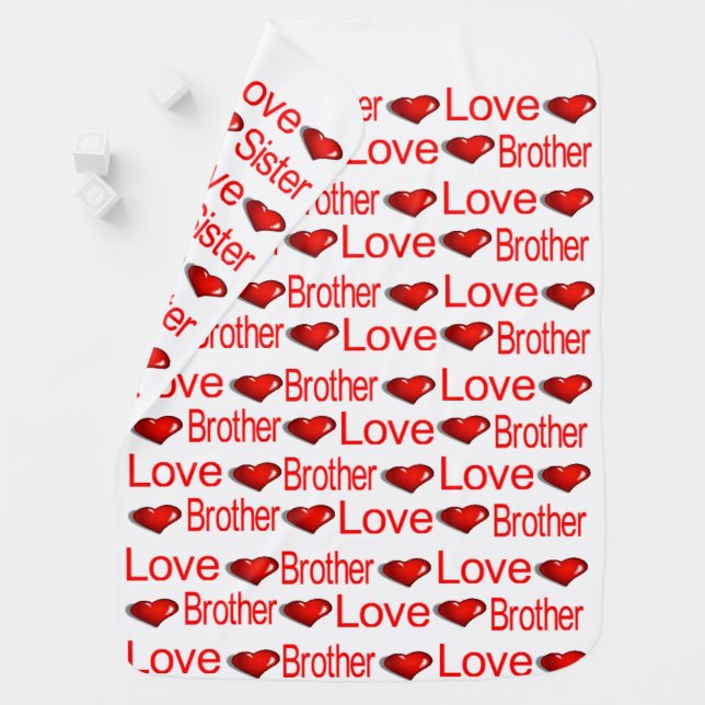 Baby Blanket Love Brother & Sister  (In Situ)