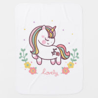 BABY BLANKET :LOVELY UNICORN