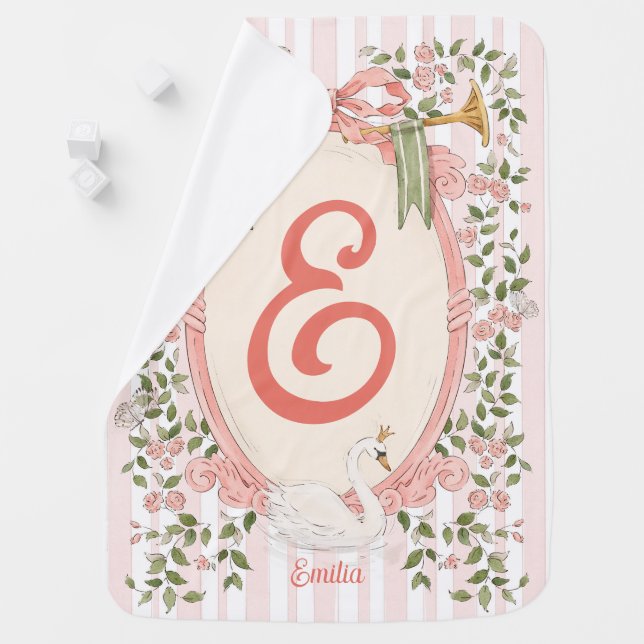Baby Blanket - Name - Princess Swan (In Situ)