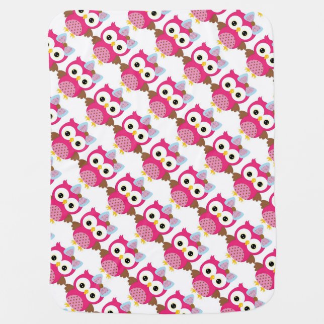 Baby Blanket/Owls Swaddle Blanket (Front)