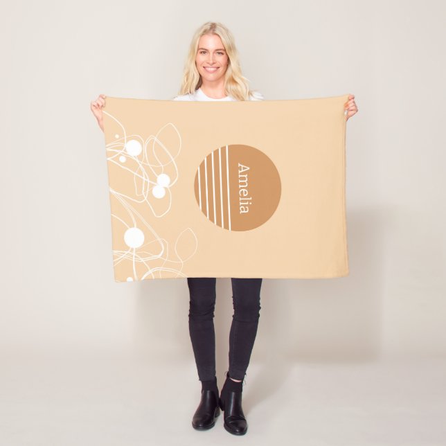 Baby blanket 'Peach Horizons' | Personalised name (In Situ)