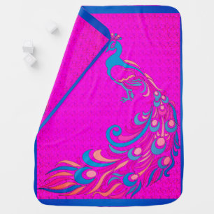 Baby-Blanket-Peacock-Love-Lav-Pink-Multi Baby Blanket