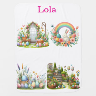 Baby Blanket-Personalized Easter Baby Blanket