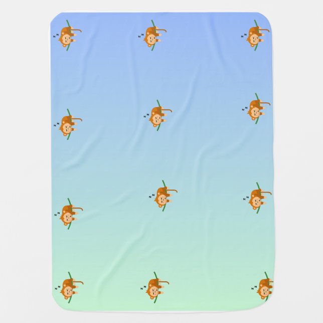 Baby Blanket Snuggly Sloth Napping  Blanket  (Front)