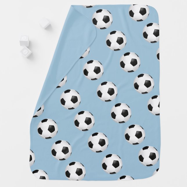 Baby Blanket-Soccer Balls Stroller Blanket (In Situ)