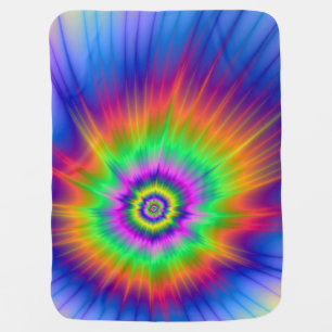 Baby Blanket  Tie Dye Fireball