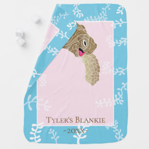 Baby Blanket "Turtle Undersea Pink"