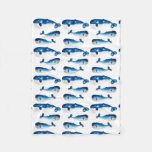 Baby Blanket - Water Color Blue Whale