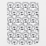 Baby blanket with an english bulldog