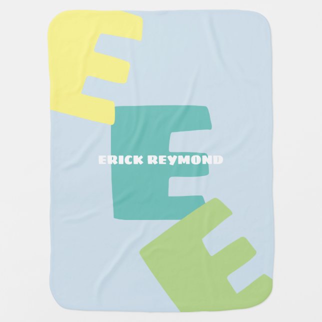 baby blanket with name and initial (Front)