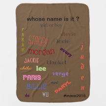 Baby Blanket with Unisex Names / Whose Name is it