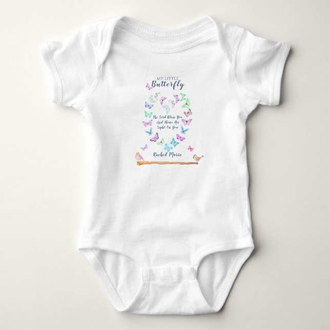 Baby Blessing Butterfly Heart Baby Bodysuit (Front)