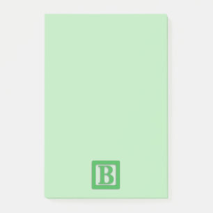 Baby Block Letter B 4x6 Inch Notepad