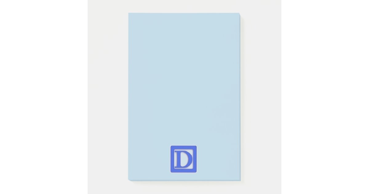 Baby Block Letter D 4x6 Inch Notepad Zazzle Com