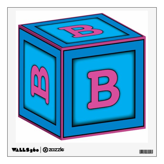 Baby Block Wall Decal Letter B Zazzle Com