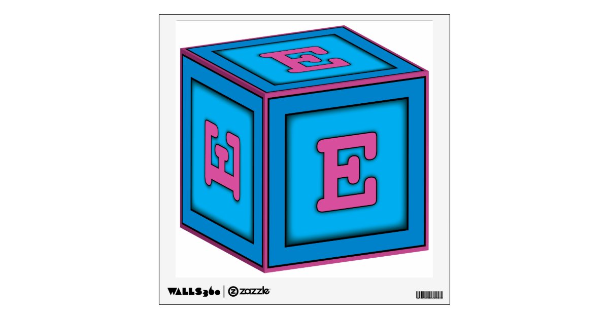 Baby Block Wall Decal Letter E Zazzle Com Baby Block Wall Decal Letter E Zazzle Com