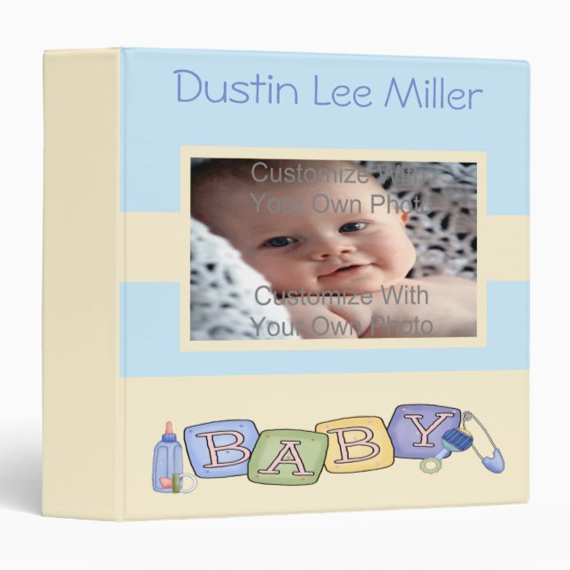 Baby Blocks Baby Binder Album (Front/Spine)