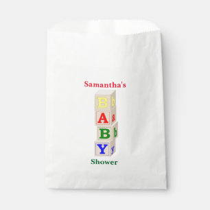 Baby Blocks Baby Shower Favor Bag