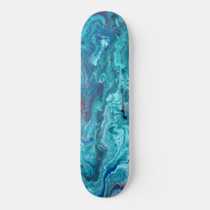 Baby Blue 2 Blue Acrylic Abstract Skateboard Deck