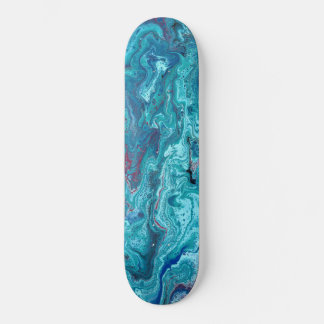 Baby Blue 2 Blue Acrylic Abstract Skateboard Deck