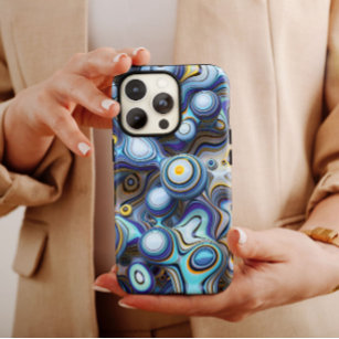Baby Blue Abstract   iPhone 14 Case-Mate Case-Mate iPhone 14 Case