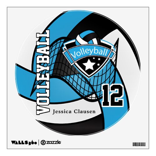 Baby Blue Allstar Volleyball Wall Decal