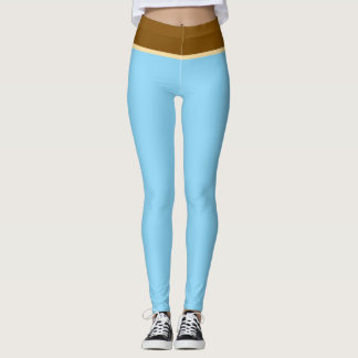 Baby Blue and Brown Leggings