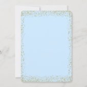 Baby Blue and Gold Baby Shower Invitation (Back)