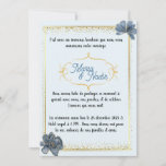 baby blue and golden invitations