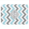 Baby Blue and Gray Chevron with Monogram