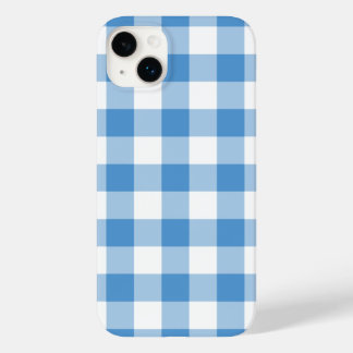 Baby Blue and White Gingham Case-Mate iPhone 14 Plus Case