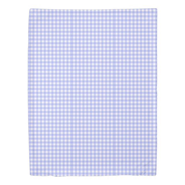 Baby Blue and White Gingham Check Beautiful Duvet Cover (Front)