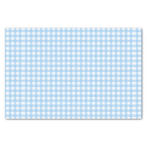 Baby Blue and White Gingham Check Tissue Paper