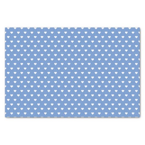 Baby Blue and White Hearts  Custom Tissue Paper