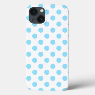 Baby blue and white polka dots Case-Mate iPhone ca iPhone 13 Case